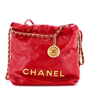 Chanel Mini 22 Chain Hobo Quilted Calfskin